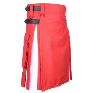 Red And White Hybrid Kilt