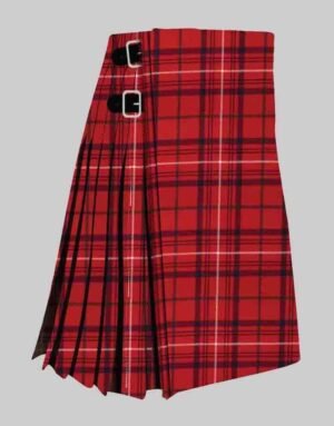 Rose Red Modern Tartan Kilt