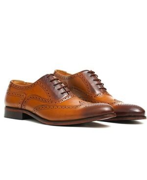 Shaded Brouge Brown Leather shoes