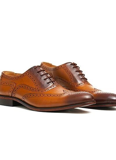 Shaded Brouge Brown Leather shoes