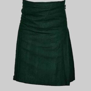 Solid Green Plane Tartan Kilt