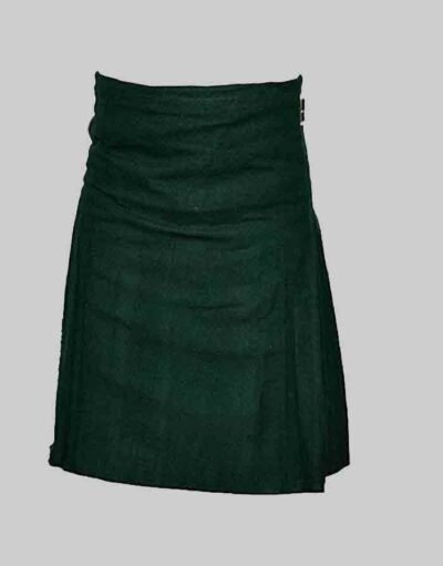 Solid Green Tartan Kilt