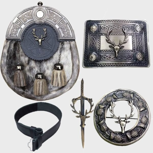 Sporran And Plane Leather Belt & Accessories Set - Image 3