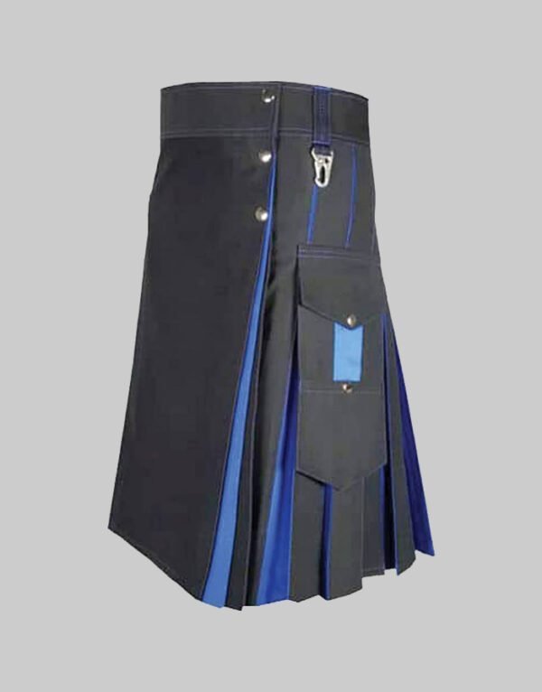 Traditional Black and Blue Hybrid Kilt