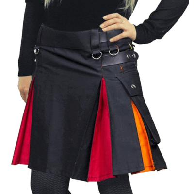 Women Rainbow Utility kilt