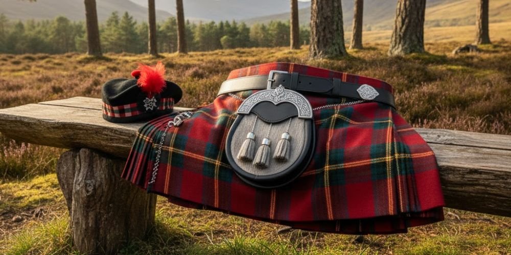 kilt with scottish hat